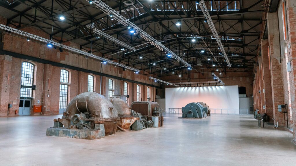 Ein Bild vom Inneren der Gebläsehalle.